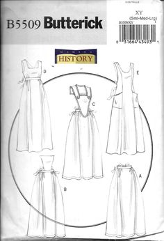 the butterick sewing pattern is shown