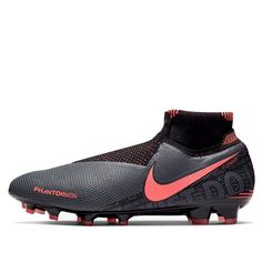 the nike superfly pro soccer cleat is shown in grey and pink tones