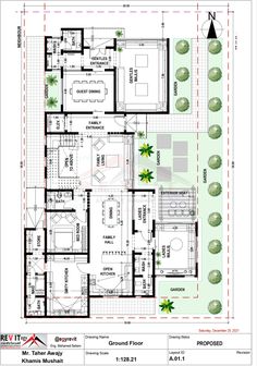 the floor plan for a house with three bedroom and two bathrooms, including an attached garage