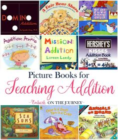 children's books for teaching addition with the title, picture books for teaching addition on the