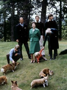 a group of people standing next to each other on top of a lush green field