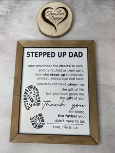 Stepped Up Dad, Personalized Sign, Fathers Day, Gift, Step Dad, Bonus Dad, Step Father Stepped Up Dad, Stepdad Fathers Day Gifts, Romantic Dinner Decoration, Fathersday Crafts, Dad Wedding Gift, Law Christmas, Bonus Dad Gifts, Background Text, Adoption Gifts