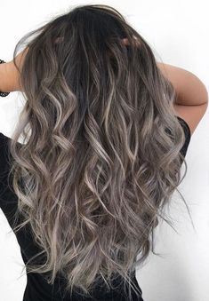 hair inspo - love the length and colour Balayage Hair Grey, Brunette Medium, Rambut Brunette, Ash Hair, Ash Hair Color, Hair Balayage, Balayage Brunette, Brown Blonde Hair