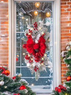 Christmas Lights In Bedroom, Large Garland, Christmas Wreaths With Lights, Teardrop Swag, Window Sills, Front Doors With Windows, Stair Decor, Staircase Railings, Christmas Swags