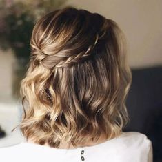 Bob Wedding Hairstyles, Bridesmaid Hair Makeup, Prom Hairstyles For Short Hair, Wedding Guest Hairstyles, Shoulder Hair, Short Wedding Hair, Bridal Hairstyles, Long Bob Hairstyles, Penteado Cabelo Curto