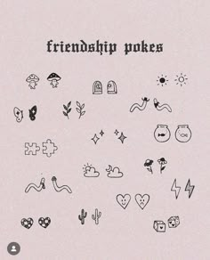 Stick n poke Small Minimalist Matching Tattoo, Small Tattoo Ideas Doodles, Matching Tattoos For Best Friends Aesthetic, Two Person Tattoos Best Friends, Tatto For Best Friends Girl, 2 Sisters Tattoo Ideas, Small Interesting Tattoos, Cute Sister Tattoos For 2 Unique, Unique Friendship Tattoos For 2