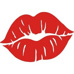 a red lips with white background