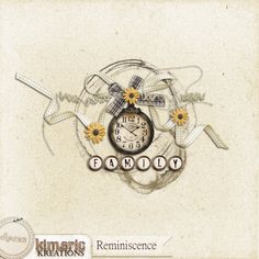 an image of a clock with the words family on it and flowers in the middle