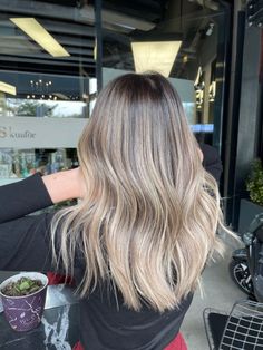 Lived In Ash Blonde, Dark Ash Blonde Hair Balayage, Darker Blonde Balayage, Blonde Sombre, Ashy Balayage, Ash Blonde Hair Balayage, Baylage Hair, Sombre Hair, Wedding Hair Colors