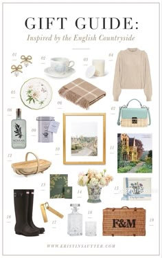 Gift Guide Aesthetic, Christmas Gift Guide For Women, Christmas Gift Guide 2023, Anglophile Aesthetic, 2023 Gift Guide, Anglophile Gifts, 2023 Christmas Gifts, English Countryside Aesthetic, Minimalist Gift Ideas