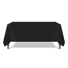 a black tablecloth on a white background