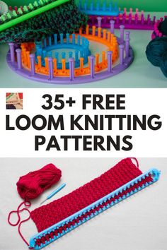 the free loom knitting pattern is perfect for beginners to use in their projects