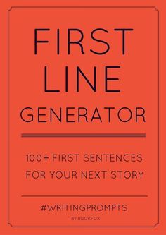 the first line generator for your next story