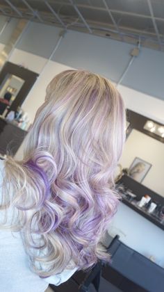 Pastel Purple And Blonde Hair, Pink Lavender Hair, Lavender Hair Ideas, Purple Highlights Blonde Hair, Brittany Pierce, Purple Blonde Hair, Purple Blonde, Lavender Shades, Purple Hair Highlights