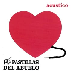 a red heart with a stethoscope hooked up to it and the words acustico written in spanish