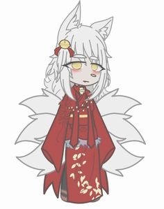 an anime character with white hair and glasses wearing a red coat, standing in front of a