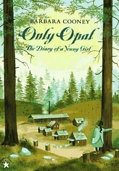 a book cover with an image of a woman standing in front of a cabin surrounded by trees