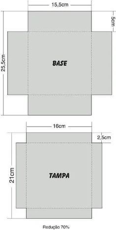 two boxes with the measurements for each box