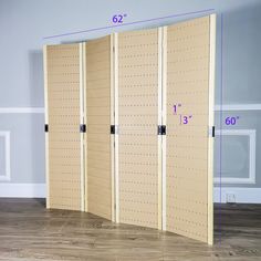 four panel room divider with measurements