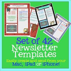 the set of 42 news letter templates for mac, ipod or iphone