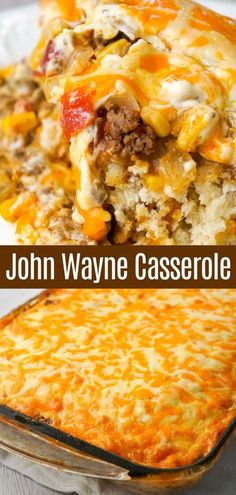 the casserole is loaded with meat and cheese, but it's ready to be eaten