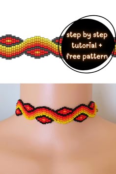 Wave-Inspired Beaded Bracelet Tutorial: Create Matching Necklace and Earrings Using Brick Stitch - Style Zuri Beaded Earrings Tutorials Free Pattern, Beaded Choker Tutorial, Beadwork Designs Patterns, Free Necklace Patterns, Loom Beaded Necklace, Brick Stitch Pattern Earring, Seed Bead Jewelry Tutorials, Beaded Bracelet Tutorial, Diy Choker