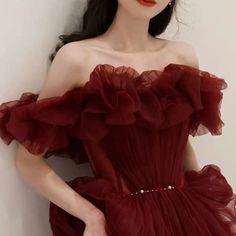 Off shoulder burgundy long tulle prom dress mby037. Click to shop now. Free stable shipping world-wide! Red Tulle Prom Dress, Tulle Long Prom Dress, Burgundy Evening Dress, Beaded Party Dress, Professional Dress, Tulle Evening Dress, Evening Dresses Elegant, Tulle Prom Dress, Professional Dresses