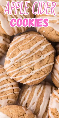 an image of apple cider cookies with icing