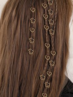 Gold  Collar  Iron   Embellished   Women Accessories Hair Jewelry Gold, Hair Decoration Accessories, Curly Hairstyle Ideas, Long Curly Wig, Design Hair, Casual Hairstyles