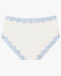 Wear these plus-size panties under your wedding outfit for that extra special flourish. Blue Bottoms With Lace Trim For Daywear, Wedding Lace Brief Bottoms, White Brief Bottoms With Contrast Lace, Elegant Blue Lace Bottoms, Plus Size Bridal, Skirt Belt, Winter White, Blue Lace, Top Dress