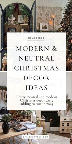 Christmas Centerpieces Minimalist, Christmas Decor Contemporary, Christmas Cozy Decorations, Fireplace Decor With No Mantle, Christmas Tree Inspiration Neutral, Classy Modern Christmas Tree, Minimalist Christmas 2024, Stylish Christmas Decorations, Minimal Christmas Outdoor Decor