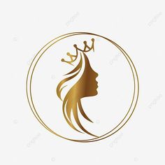 a woman's face with a crown on her head logo design, icon, template png and psd