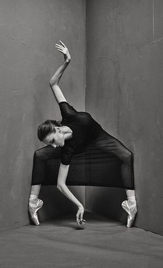 black and white photograph of a woman dancing