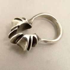 "Sterling Silver Brutalist Ring Viking Modernist Wings Statement Rings Unique, Vintage Artisan Created, Sterling Silver Statement Ring In A Brutalist, Modernist, Viking Design Size 9.5 US,  Height From The Band 3/4\" Total Width At The Top 1\" Total Height Of The Ring 1 5/8\" Weight 23.1 Grams Unmarked As To Maker Or Content Jeweler Tested Sterling Silver  jujubee1.etsy.com To Browse My Shop https://jujubee1.etsy.com/listing/1693750063" Brutalist Ring, Statement Rings Unique, Viking Designs, Rings Unique, Statement Ring Silver, Victorian Jewelry, Silver Band, Statement Ring, Rings Statement