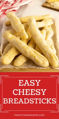 easy cheesy breadsticks are the perfect appetizer for any holiday gathering