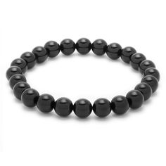 Up your style game with this Men's Black Agate Bead Bracelet. Black agate gives a calming peace that helps those during a period of bereavement. This stretch bracelet easily slides on and off your wrist and is strung with polished black agate beads. Wear this bracelet solo or layer with one of our many engravable men's ID bracelets. Coordinates Jewelry, Black Beaded Bracelets, Monogram Jewelry, Id Bracelets, Cz Stud Earrings, Agate Bracelet, Black Agate, Bracelet Black, Engraved Jewelry