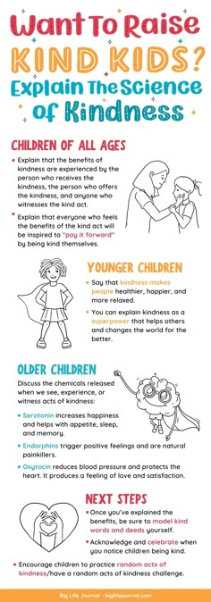 a poster with instructions on how to raise kids