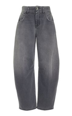 Ridge-X Rigid High-Rise Horseshoe Jeans By Closed | Moda Operandi High-rise Denim Jeans With Button Closure, Luxury Mid-rise Washed Jeans, Luxury High-rise Rigid Denim Pants, Citizens Of Humanity Horseshoe Jeans, Luxury Garment-washed Cotton Jeans, Bridal Event, French Fashion Designers, French Fashion, High Rise