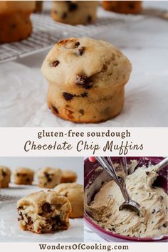 chocolate chip muffins with gluten - free sourdough