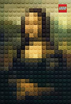 a lego poster with the face of an old man