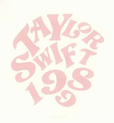 the taylor swift logo is shown in pink