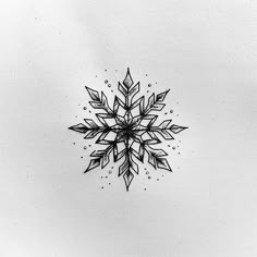 Snowflake Tattoo Design Set Snowflake Tattoo Blackwork, Snowflake Shoulder Tattoo, Snowflake Tattoos For Women, Simple Snowflake Drawing, White Snowflake Tattoo, Snowflake Tattoo Design, Snowflake Tattoos