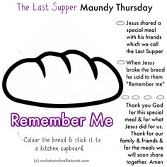 the last supper poster with an image of a loaf of bread in purple and black