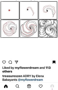 the instructions for how to draw swirls in adobe and photoshopped on paper