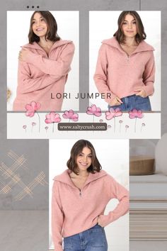 Introducing the Lori Jumper - your go-to for cozy chic style this season. With a chunky collar and unique zipper feature, this knit jumper offers versatility in styling - wear it as a turtle neck for extra warmth or unzip it to reveal a chic v-neckline. Perfect for staying stylish and snug in the cooler months, this jumper is a must-have addition to your wardrobe. Pair with jeans for a laid-back look or dress it up with a skirt for a touch of sophistication. 

MODEL WEARS: Size S/M 
KEY FEATURES: Chunky Collar that can be Zipped Up or worn Open, Ribbed Hem and Sleeve Cuffs, Long Sleeves and Stretchy Material. 
MATERIAL: 65% Acrylic 35% Wool
CARE INSTRUCTIONS: This item is cold hand wash only, hung to air dry and steamed to iron out the creases as needed. Chic Vibes, Cozy Chic