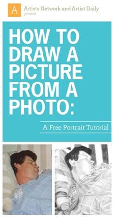 the cover of how to draw a picture from a photo, with an orange and blue background