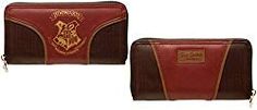 two harry potter wallets with hogwart's crest on the front and back