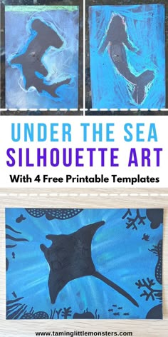 the underwater art project for kids with 4 free printable templates to make it look like