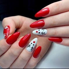 December Nails, Red Christmas Nails, Winter Nails Acrylic, Cute Christmas Nails, Christmas Gel Nails, Nail Swag, Festival Nails, Xmas Nails, Christmas Nail Designs