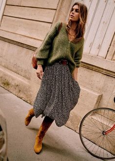 Stil Boho, Mode Casual, A Skirt, Looks Style, Mode Inspiration